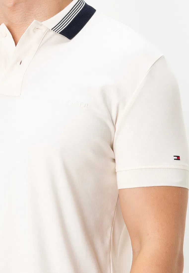 Рубашка-поло с воротником-интерлоком - Tommy Mainline Tommy Hilfiger, слоновая кость/мультиколор — фото 3