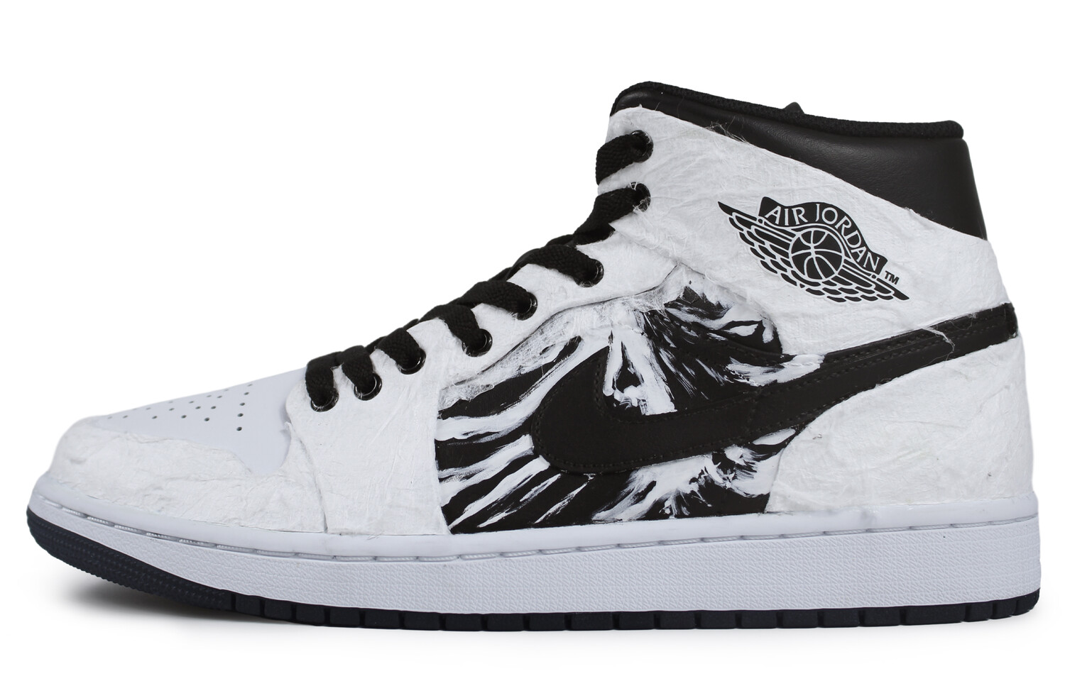 

Кроссовки Air Jordan 1 Vintage Basketball Shoes Men Mid-top Black, белый