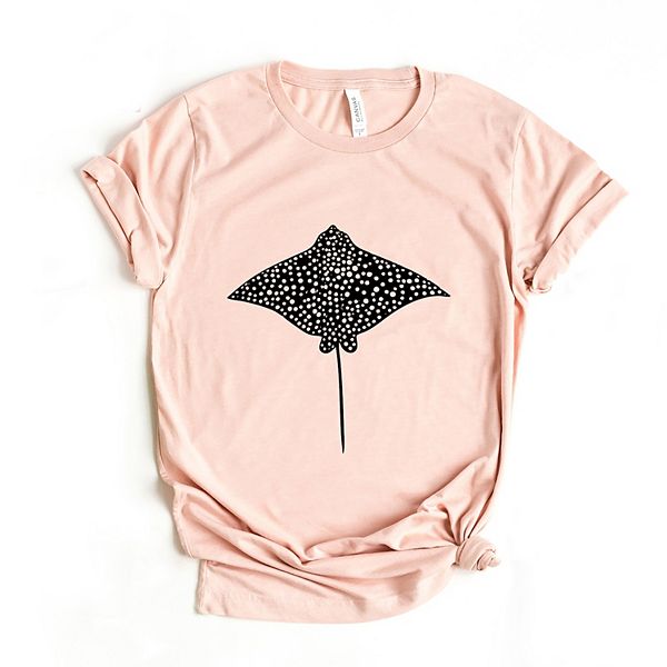 

Футболка с принтом Spotted stingray с коротким рукавом Simply Sage Market, Blush