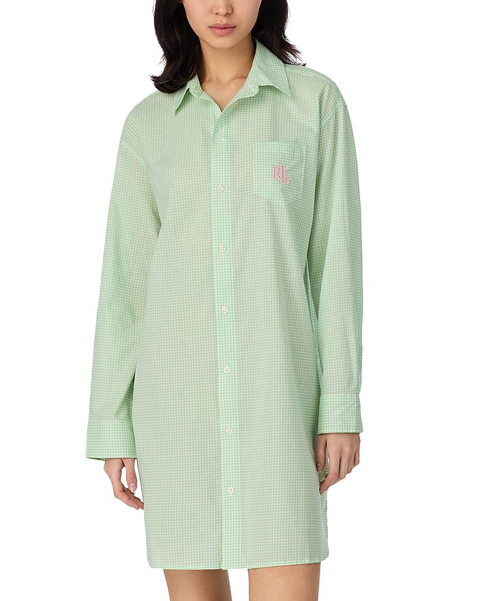 

Ralph Lauren Длинный Рукав С Подкатом Сорочка для Сна His Sleepshirt Ralph Lauren, зеленый