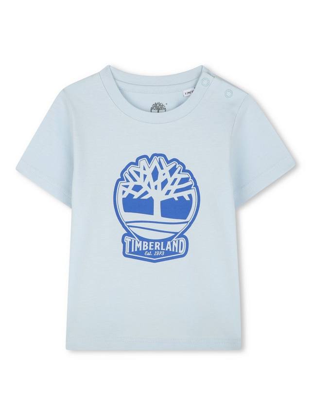 

Детская футболка с логотипом Timberland, цвет Pale Blue