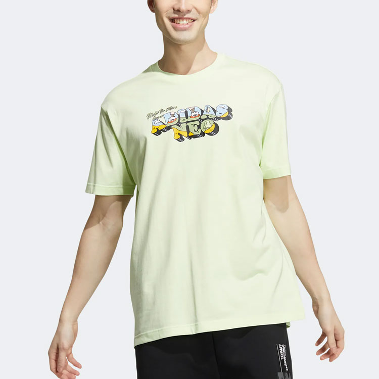 Футболка мужская Sour Green Adidas Neo — фото 3