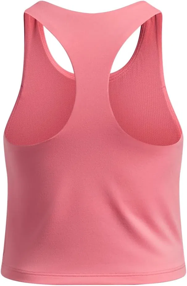 Топ для девочек Motion Crop Tank Under Armour, цвет Bittersweet Pink / Posh Pink — фото 3
