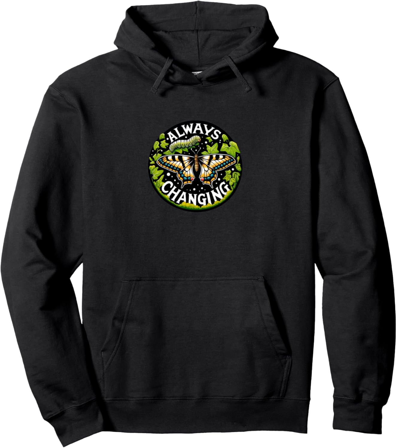 

Толстовка с изображением постоянно меняющихся бабочек и гусениц Vintage Nature Lovers Bubb, черный
