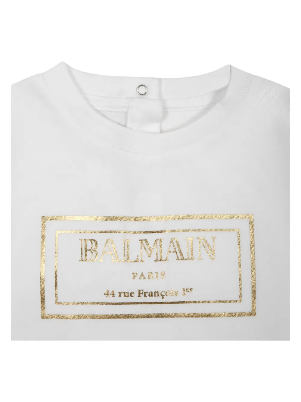 Хлопковая футболка с логотипом Balmain Kids, белый — фото 3