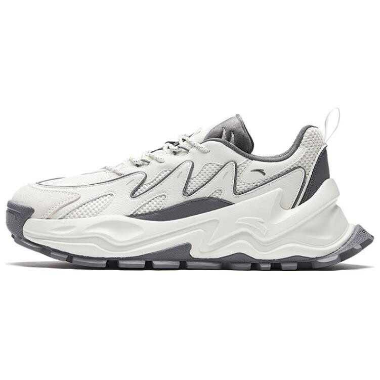 

Кроссовки ANTA Life Collection Lifestyle Shoes Men Low-top Ivory White/Steel Grey, слоновая кость/серый