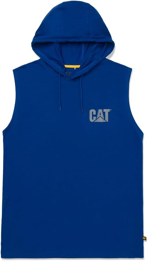 

Мужская футболка без рукавов с капюшоном CAT, Bright Blue, Синий, Мужская футболка без рукавов с капюшоном CAT, Bright Blue