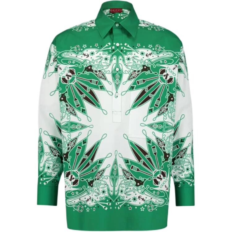 Рубашка мужская Gucci зеленая