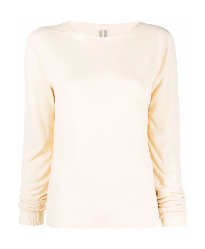 

Повседневный свитер с круглым вырезом Rick Owens, бежевый