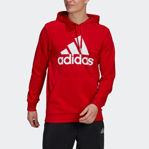 Толстовка m bl ft hd logo printing drawstring sports pullover red Adidas, красный — фото 3