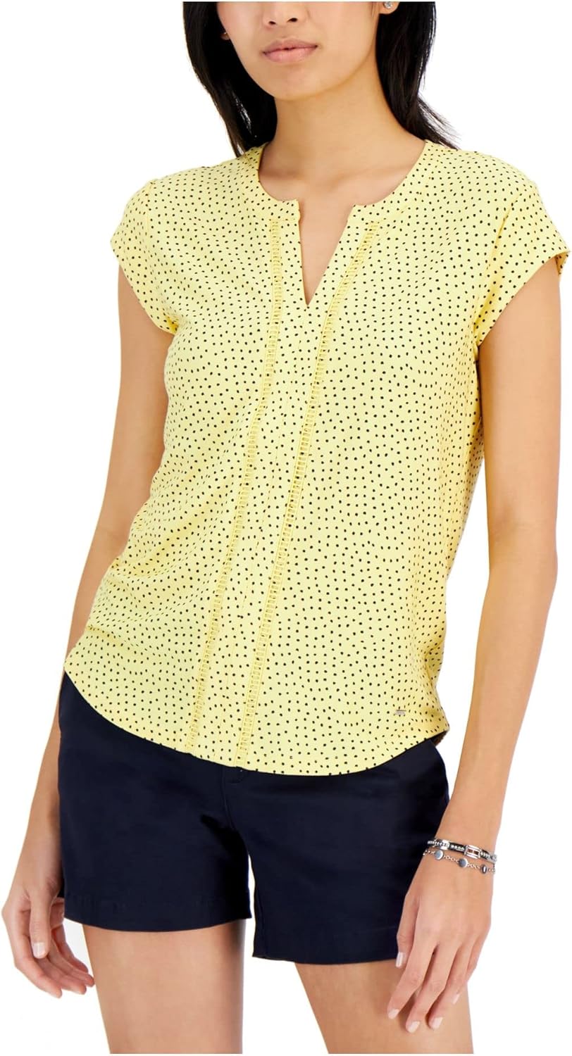 

Женский топ в горошек Tommy Hilfiger, Yellow
