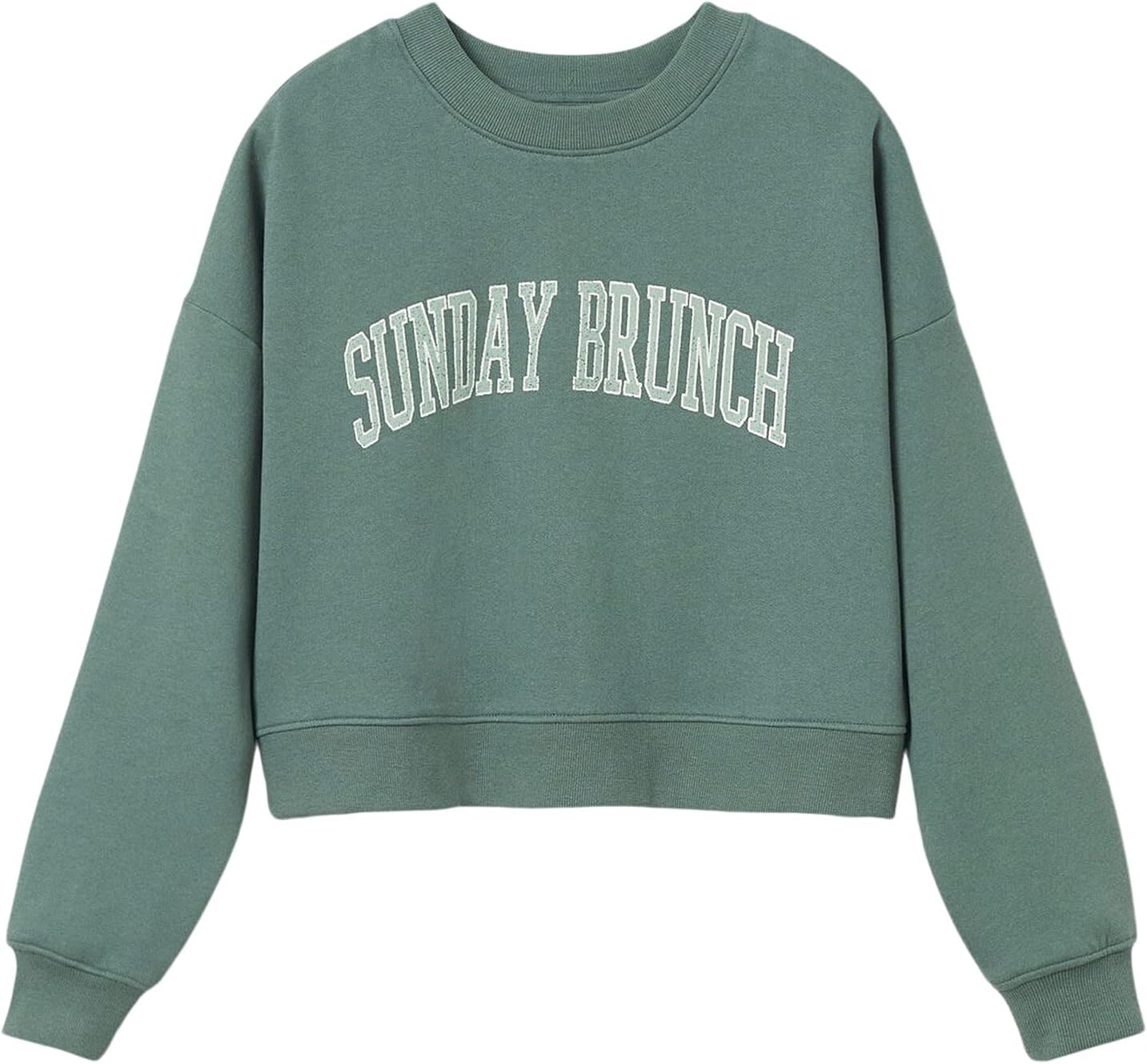 

Толстовка Mango Brunch Sweatshirt, зеленый
