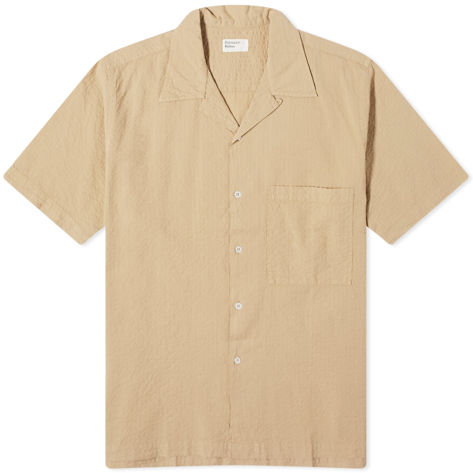 

Рубашка Universal Works Onda Seersucker Camp Ii Shirt, цвет Summer Oak