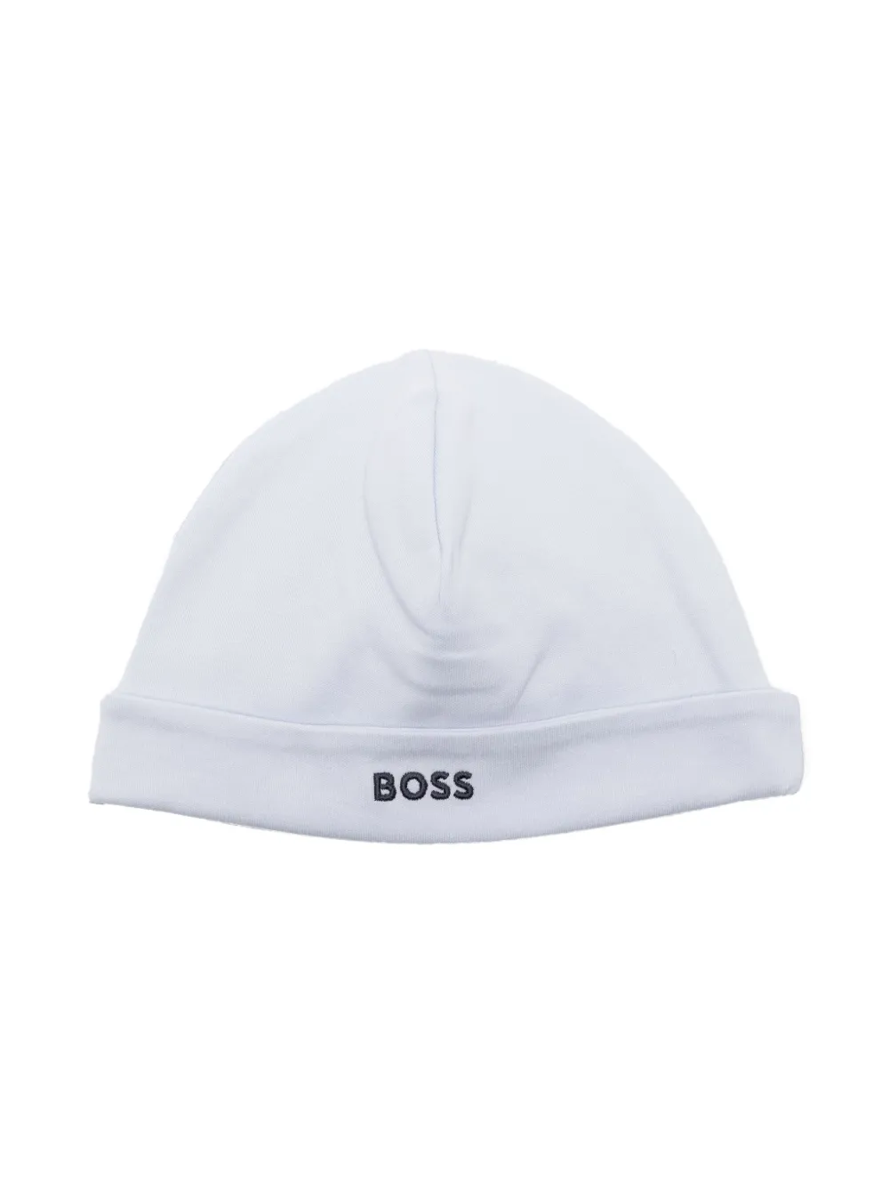 

Шапка бини с вышитым логотипом BOSS Kidswear, синий