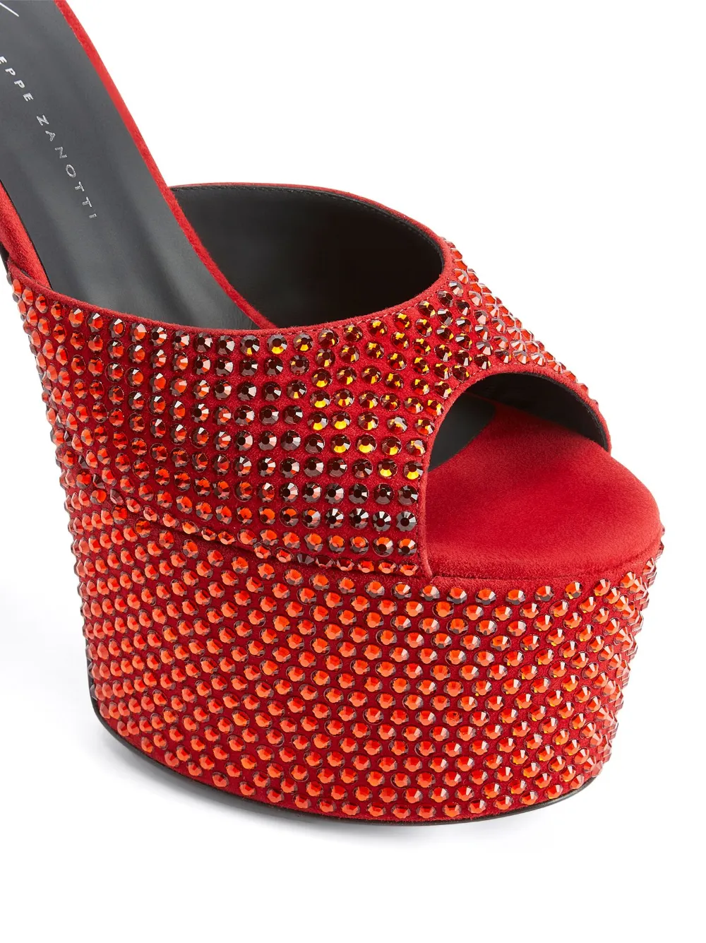 Босоножки Aida 150 с кристаллами Giuseppe Zanotti, красный — фото 4