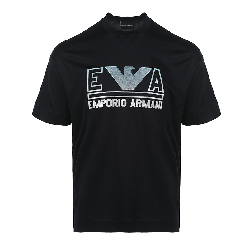 Футболка Emporio Armani мужская темно-синяя — фото 2