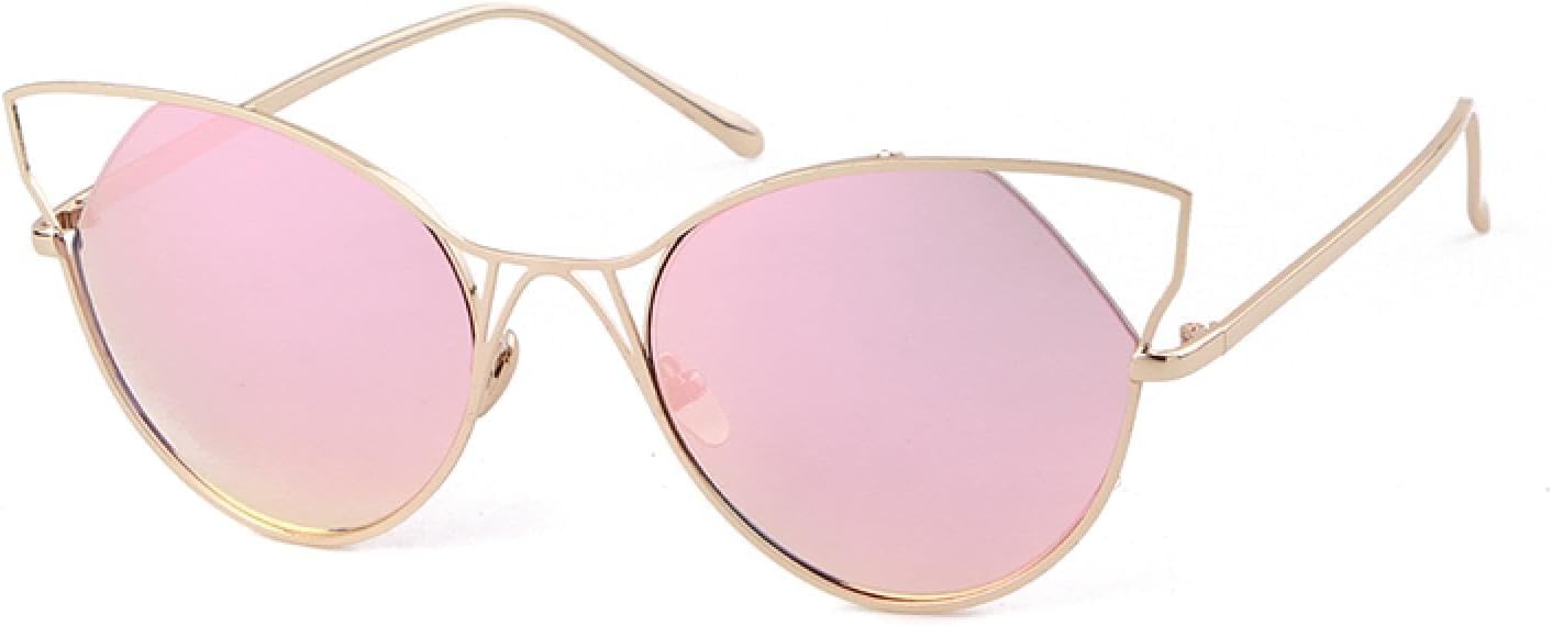 

Винтажные женские солнцезащитные очки «кошачий глаз» с ажурной оправой, розовые, с металлическими линзами и зеркальными линзами, обеспечивающие защиту от УФ-излучения UV400 WNCKSQ, C1