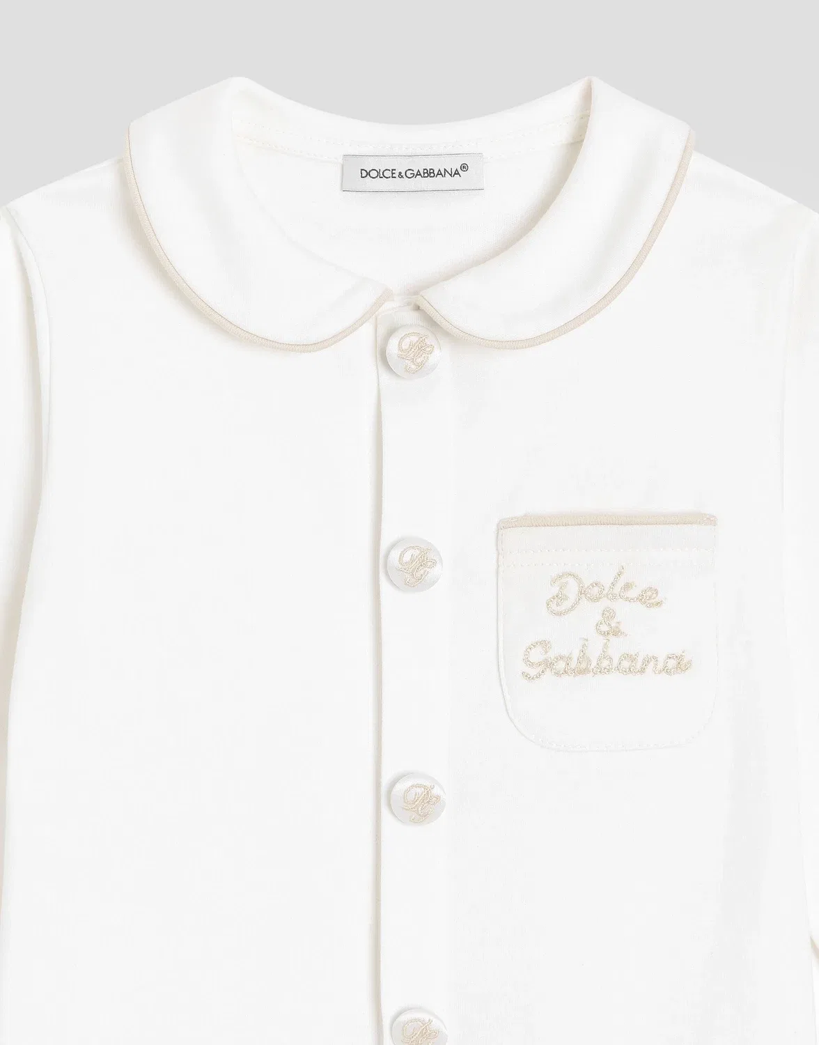 Набор из 3 предметов с вышивкой Dolce & Gabbana, белый — фото 3