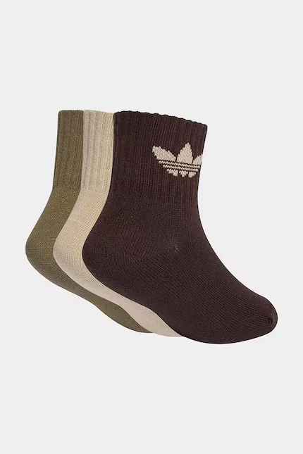 Носки детские 3 шт Adidas Originals, коричневый — фото 2