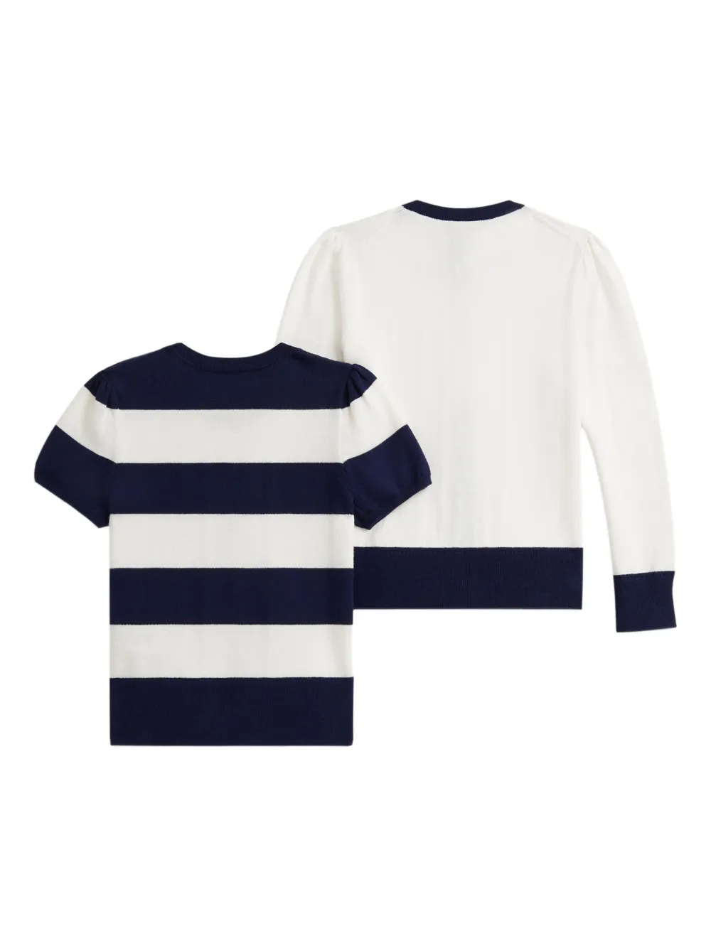 Комплект из кардигана и топа Polo Ralph Lauren Kids, белый — фото 2