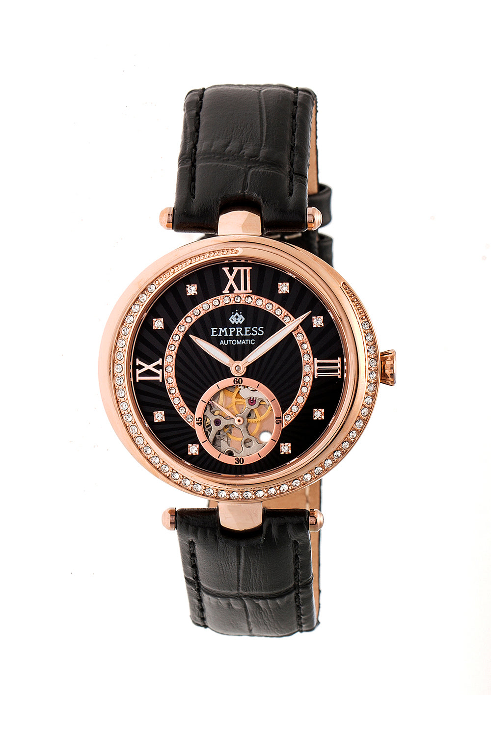 

Часы Stella Automatic Semi-Skeleton MOP с кожаным ремешком Empress, розовый