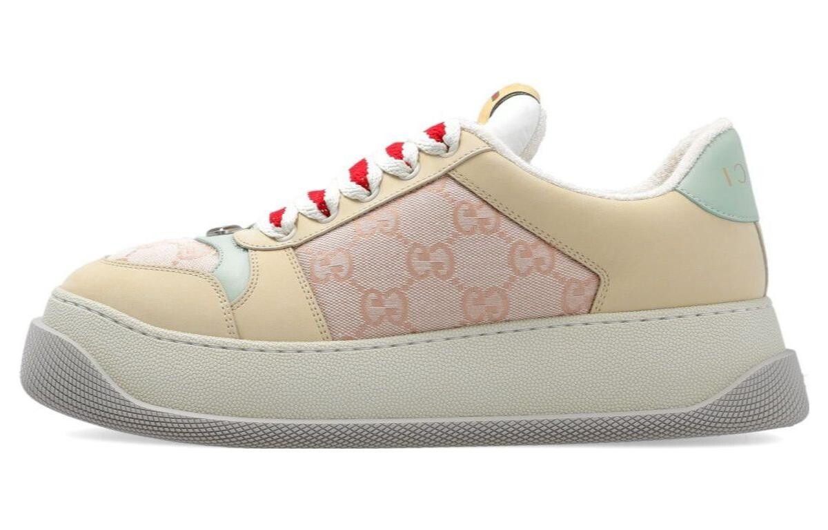 Кроссовки женские Gucci Screener Panelled, желтый / бежевый