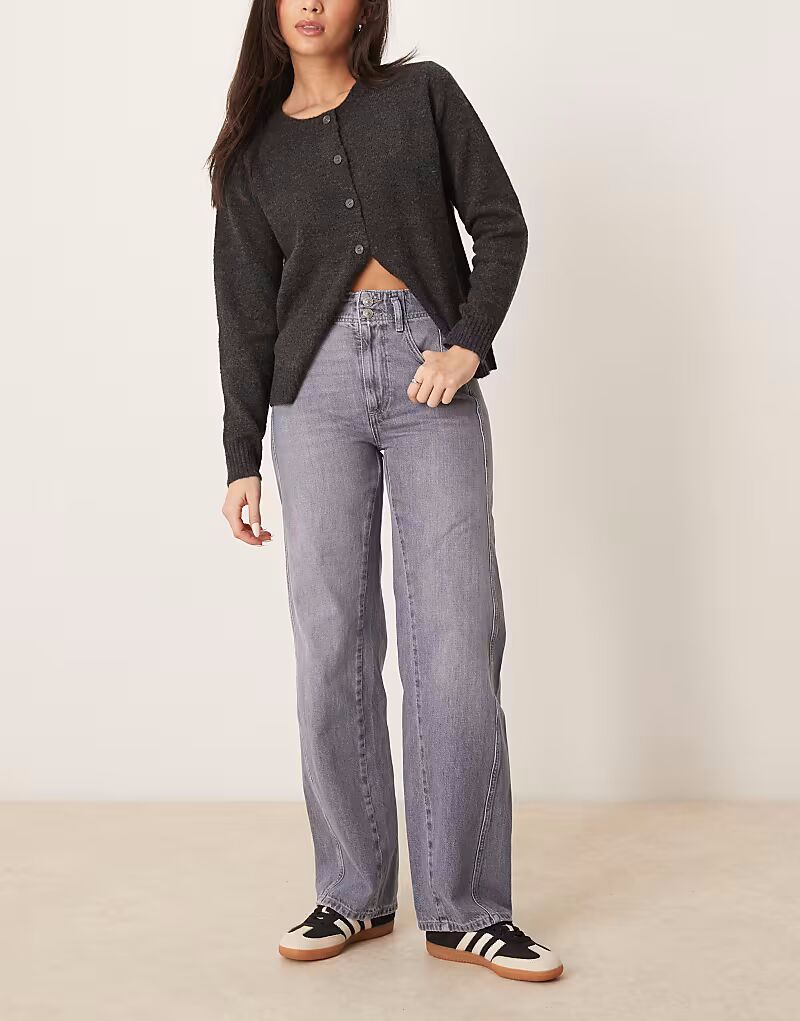 

Джинсы прямого кроя Free People Aster серого цвета