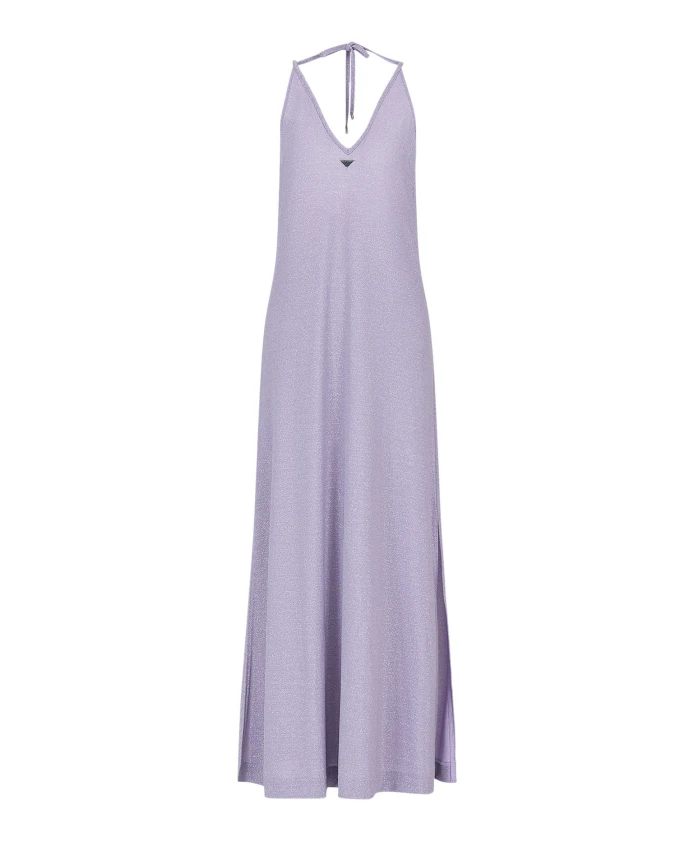 

Длинное платье Sea Clothing с v образным вырезом и логотипом Emporio Armani, фиолетовый