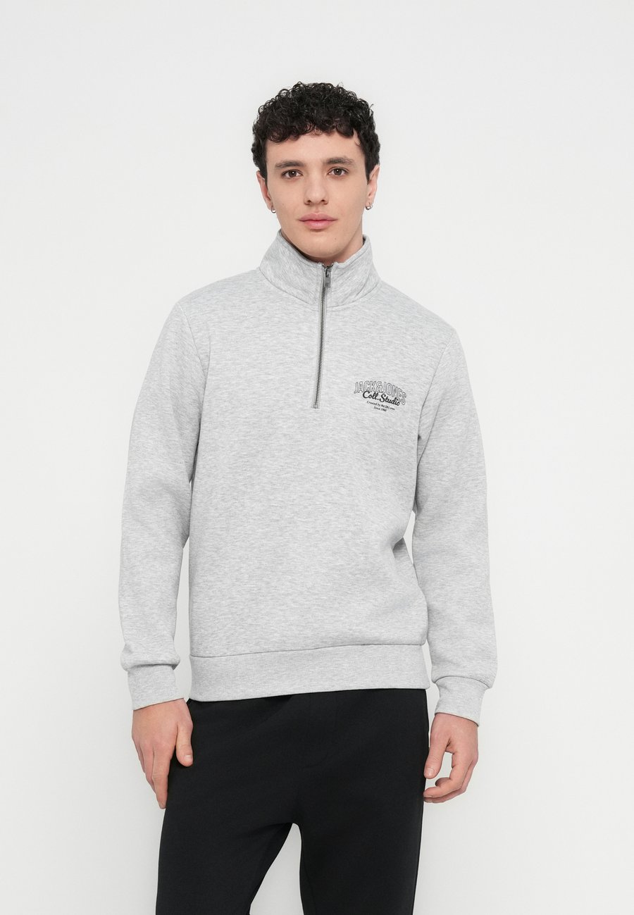 

Толстовка Jack & Jones JJMAKOTO HALFZIP, Light Grey Melange/Mottled Light Grey