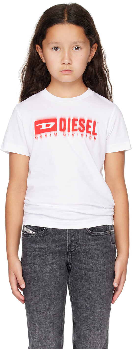 

Детская футболка с логотипом Diesel, белый