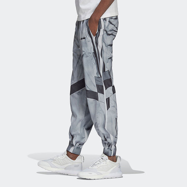 Спортивные штаны Men's adidas originals Logo Colorblock Printing Lacing Bundle Feet Sports Pants/Trousers/Joggers Gray, мультиколор — фото 2