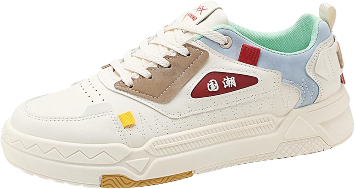 

Мужские кроссовки белого и черного цвета с контрастными блоками, стильные низкие шнурованные обувь с спортивным оттенком Aokisx