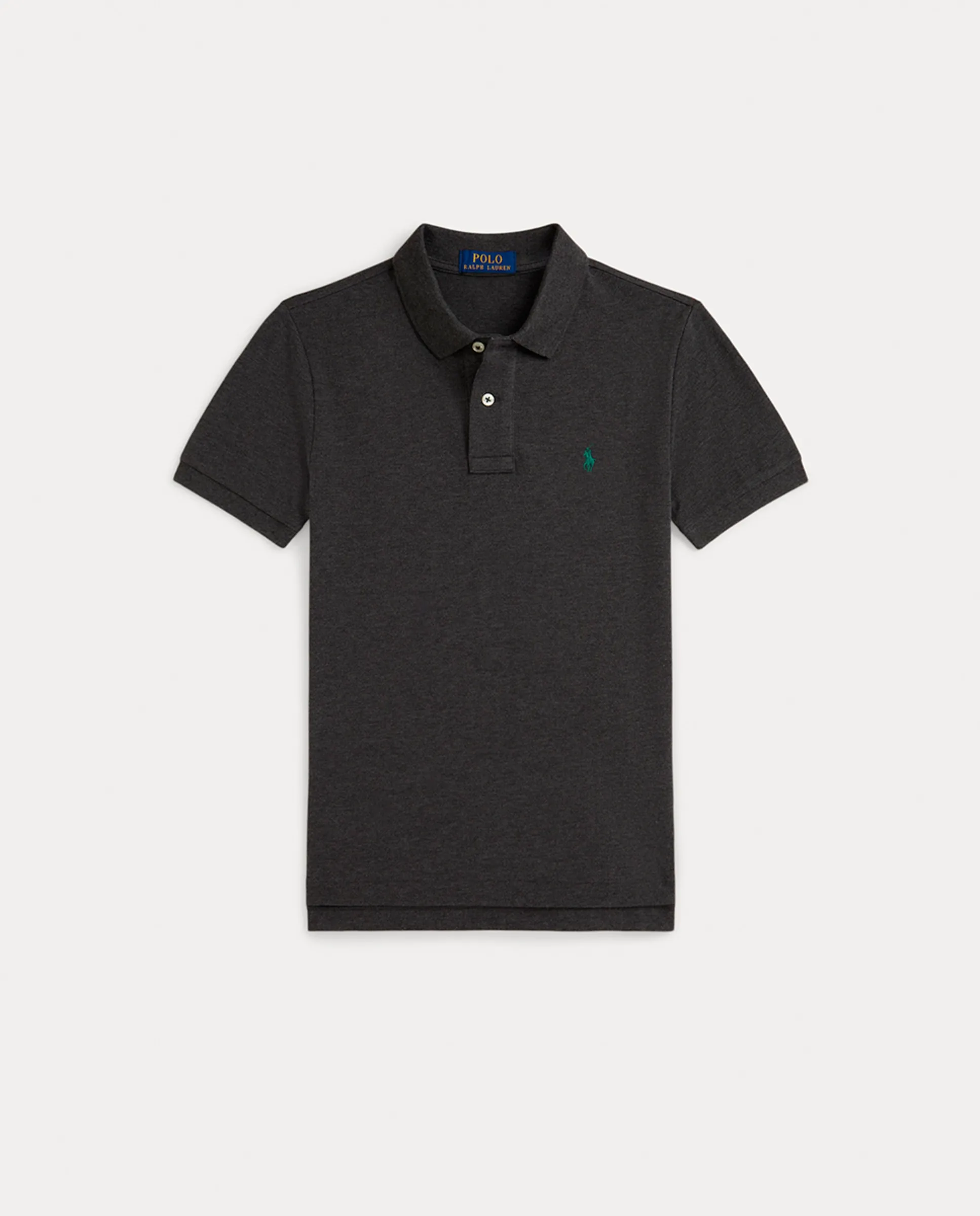 

Детское поло из пике Slim Fit Polo Ralph Lauren, темно-серый