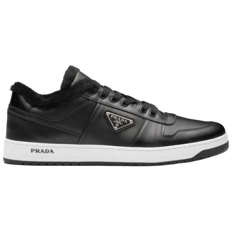 PRADA Кроссовки Downtown Leather Low top Skateboard мужские черные — фото 3