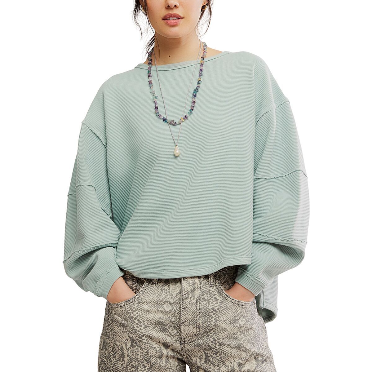 

Футболка Total Eclipse Free People, цвет polor fog