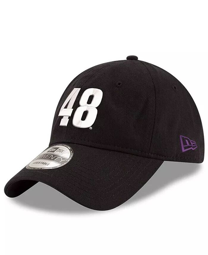 

Мужская черная регулируемая шляпа Alex Bowman ферментной стирки 9TWENTY New Era