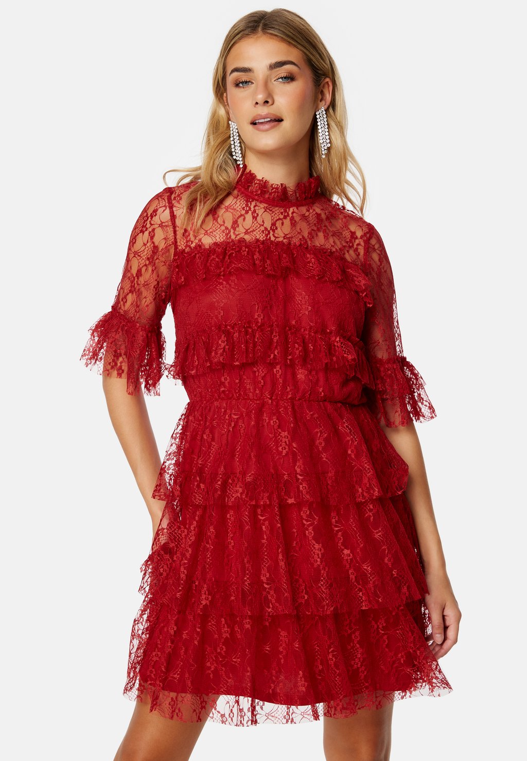 

Коктейльное/вечернее платье FRILL LACE DRESS Bubbleroom, красный
