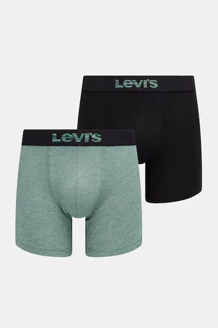 Боксеры мужские из мягкого хлопка 2 шт Levi's, зеленый