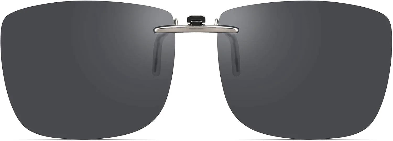 

Поляризованные солнцезащитные очки-клипсы для ношения поверх очков с диоптриями, для мужчин и женщин, компактная посадка, не откидываются вверх CAXMAN, Black