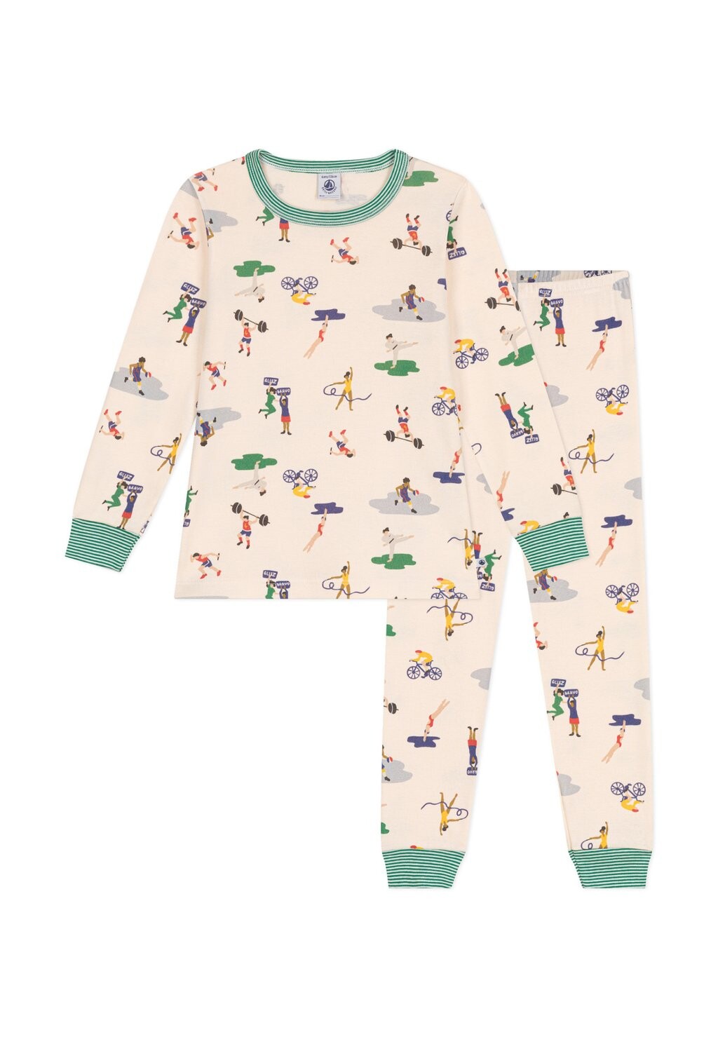

Пижамный комплект SET Petit Bateau, бежевый