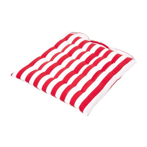 

Подушка на сиденье Homescapes mit breiten Streifen, 40x5x40 см цвет rot-weiß