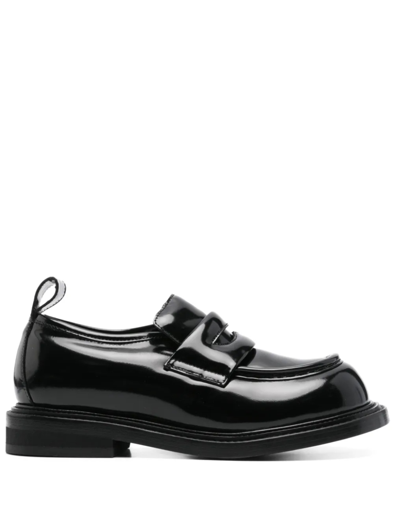 Moschino лакированные лоферы, черный