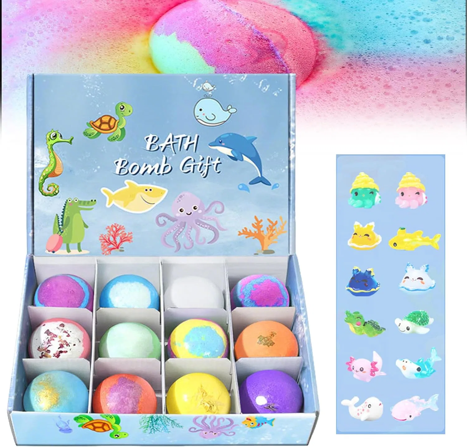 Набор из 12 бомбочек для ванны Splash Surprise с игрушками внутри Generisch, #A