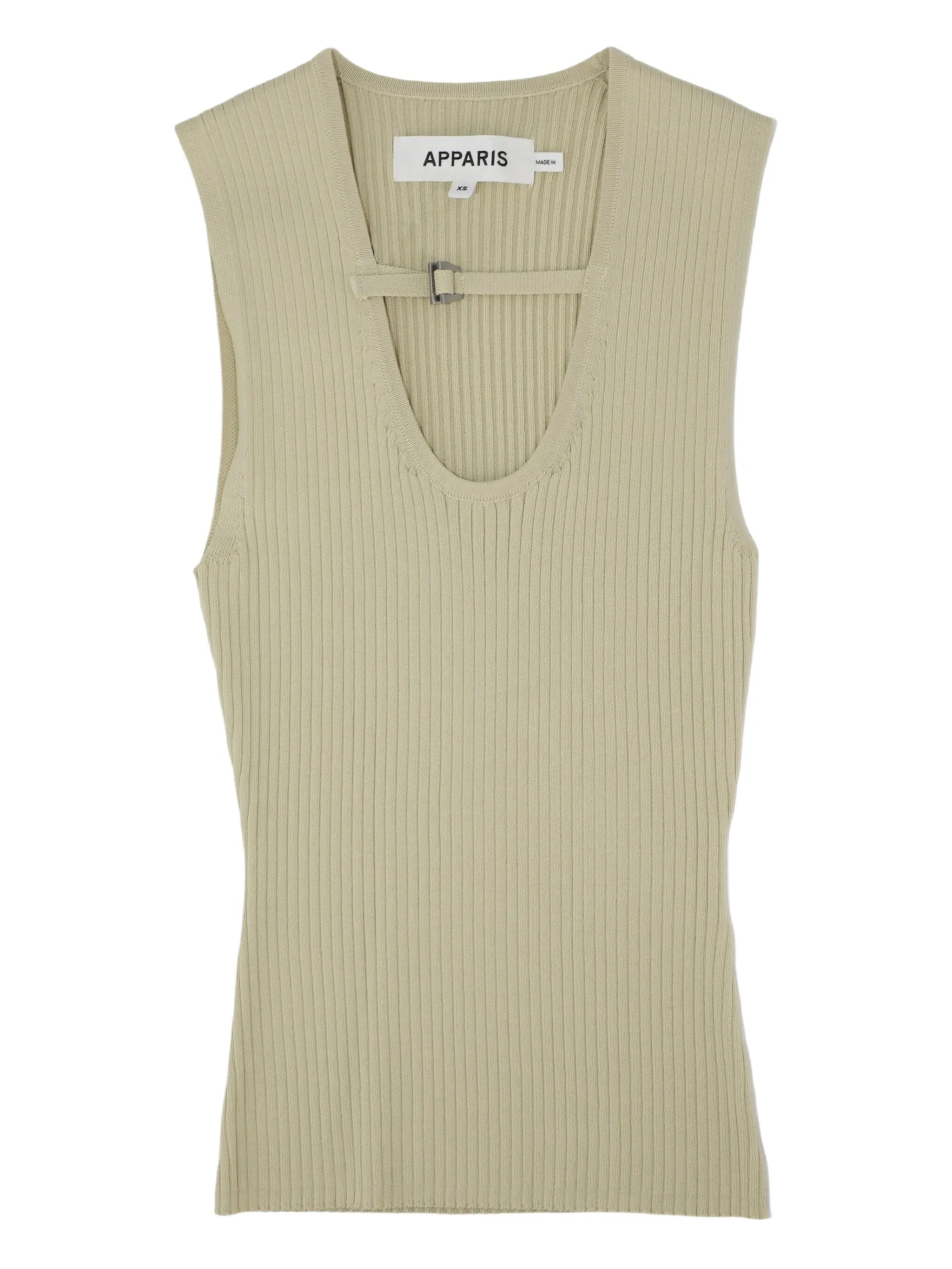 

Топ в рубчик с пряжкой Apparis, зеленый