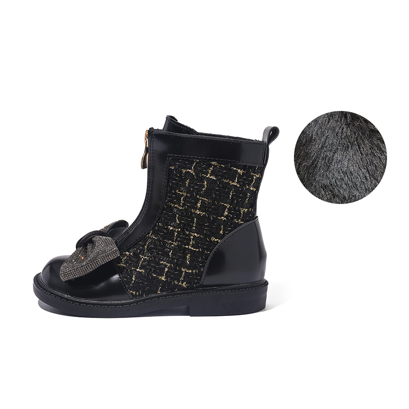 

ABC DOUKIDS нескользящие утепленные ботинки с низкой манжетой для детей ABCdoukids, черный