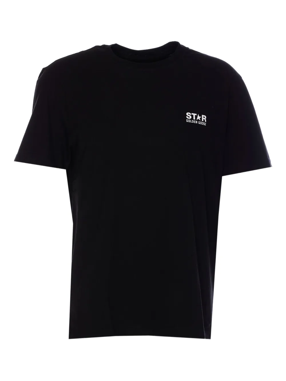 

Футболка с круглым вырезом и логотипом GOLDEN GOOSE, черный