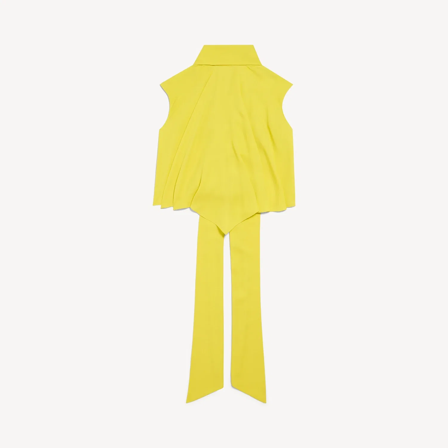 Женская короткая блузка желтого цвета BALENCIAGA, желтый