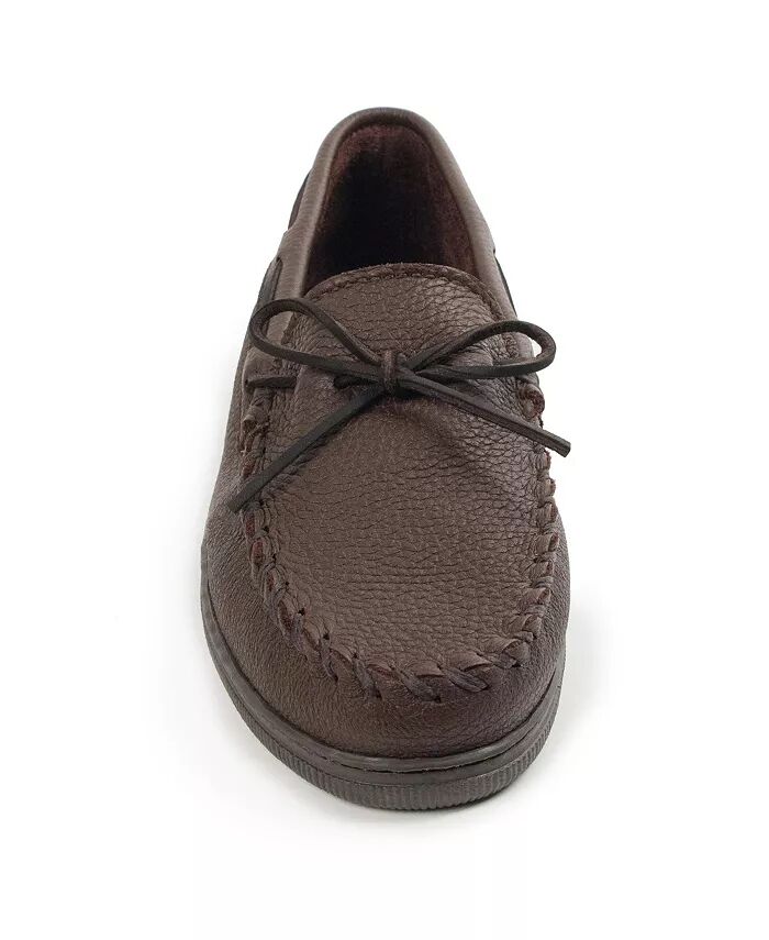 Мужские классические мокасины из лосиной кожи Minnetonka, коричневый — фото 3