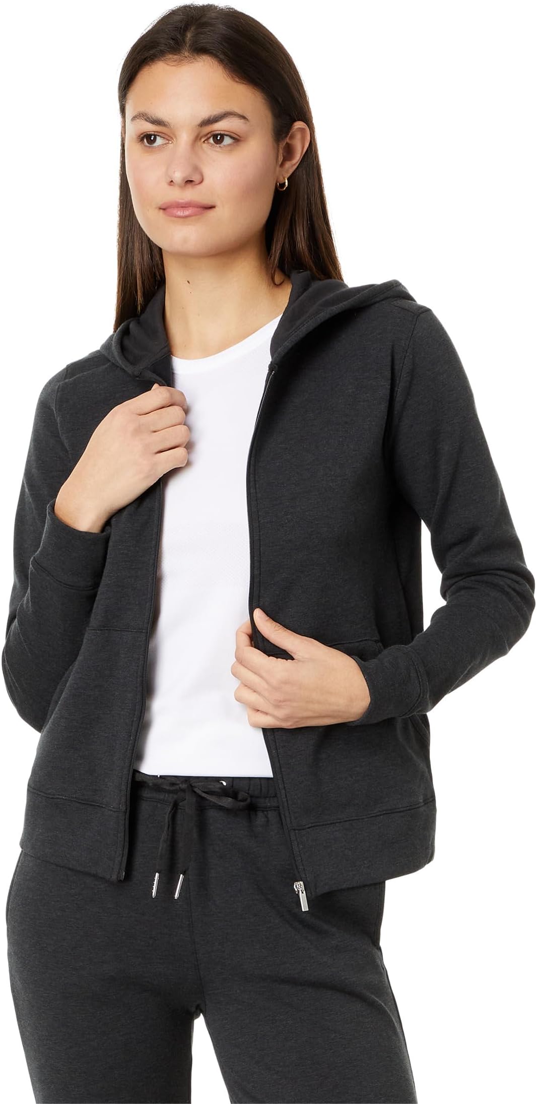 

Толстовка TravisMathew Cloud Zip Hood, цвет Heather Black