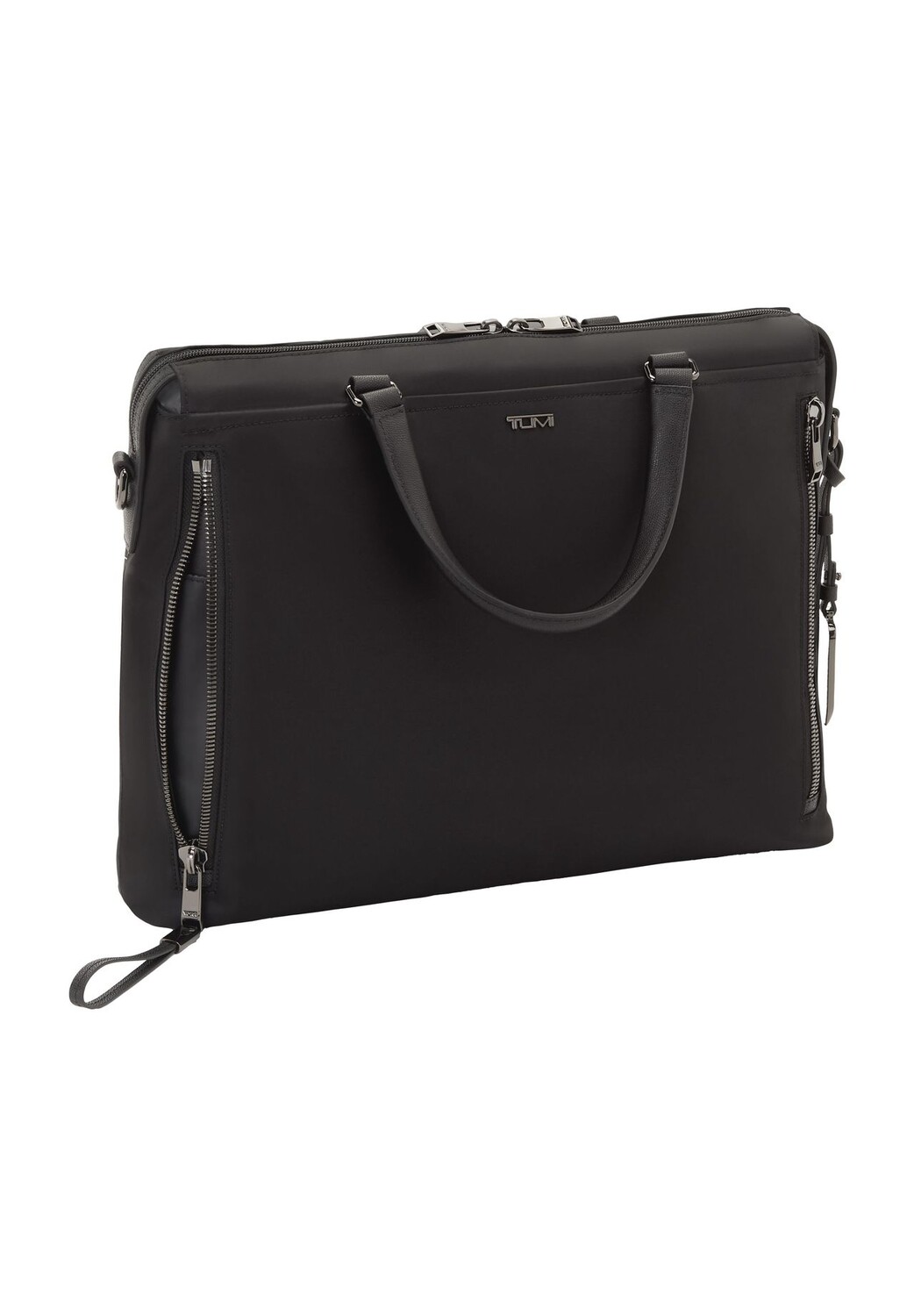 

Женская сумка для ноутбука на молнии и ручке TUMI, цвет Black Gunmetal Dgm